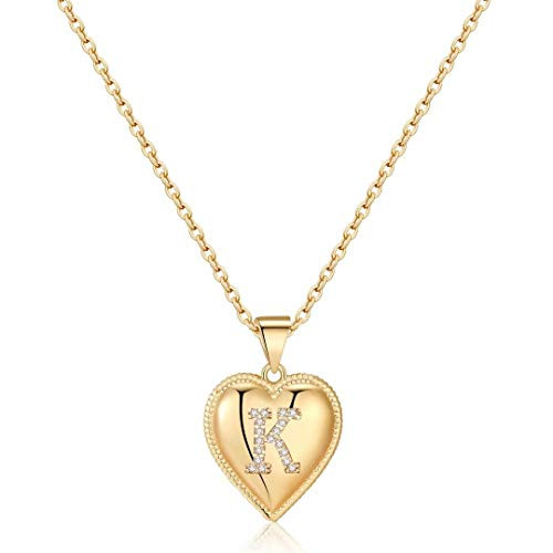 Gold Initial Necklaces for Teen Girls 