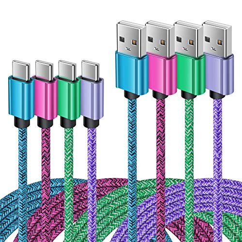 USB Type C Charger Cable 6FT USB C Fast Charging Cord Compatible for Samsung Galaxy S20 FE S20 Plus Ultra S10 S9 S8 A21 A11 A71 A51 A01 A10e Note 20 Ultra 10 9 8 Moto G FastG PowerG Stylus4 Pack