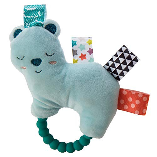 Taggies Original Shake  and  Teethe Baby Teether Rattle 5-Inches Arctic Bear