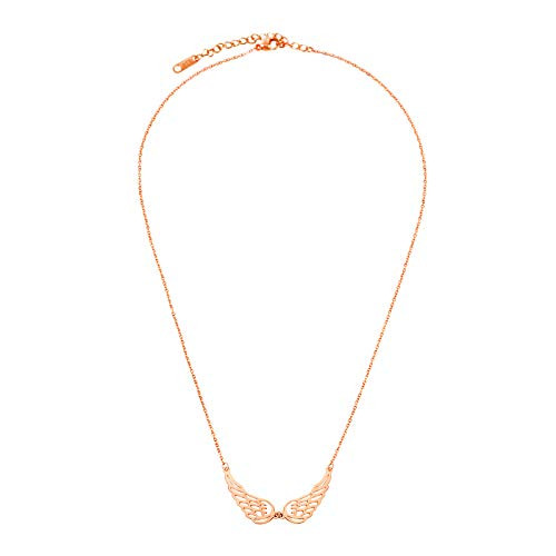 Angel Wings Necklace Choker Necklace Simple Stainless Steel Pendant Rose Gold Tone Guardian Angel Wings Jewelry For Woman Girls Necklace Angel Wings Necklace Choker Necklace Simple Stainless Steel Pendant Rose Gold Tone Guardian Angel Wings Jewelry For Woman Girls Necklace