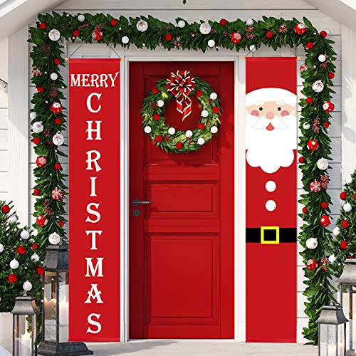 Christmas Porch Sign Santa and Merry Christmas Welcome Sign Hanging Banner for Holiday Home Indoor Outdoor Front Door Porch Yard Wall Christmas Decorations christmas Christmas Porch Sign Santa and Merry Christmas Welcome Sign Hanging Banner for Holiday Home Indoor Outdoor Front Door Porch Yard Wall Christmas Decorations christmas