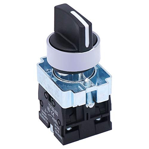 Taiss  22mm 2 NO Three 3-Position Momentary Rotary Selector Select Switch 440V 10A XB2-20X33