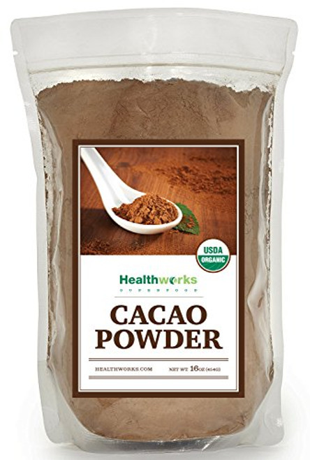 Healthworks Raw Certified Organic Cacao Powder, 1 lb Healthworks Raw Certified Organic Cacao Powder, 1 lb