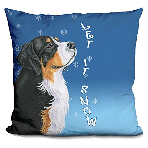 LiLiPi" Let It Snow Decorative Accent Throw Pillow