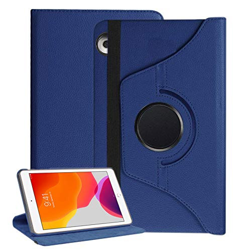 iPad 10_2 2020 Case iPad 10_2 inch 8th Generation Case  and  iPad 10_2 2019 7th Generation Case with 360 Rotating PU Leather Folio Stand Case Cover Blue
