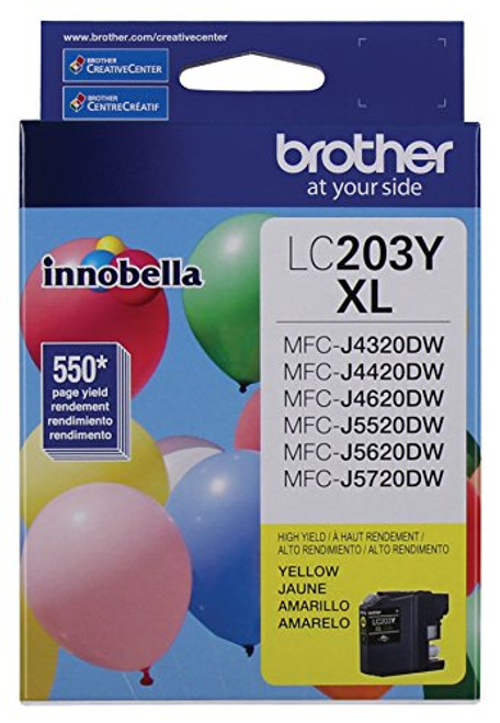 Brother Printer LC203Y High Yield Ink Cartridge, Yellow Brother Printer LC203Y High Yield Ink Cartridge, Yellow
