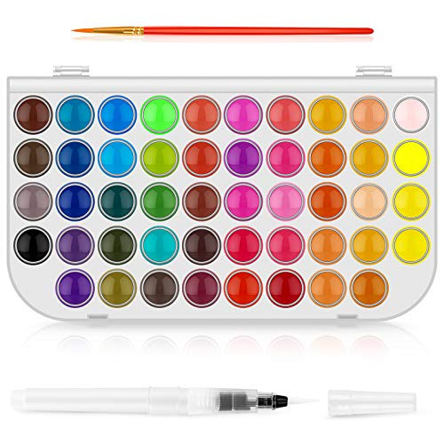 Watercolor Paint Set Taotree 48-Color Watercolors Cake and a Brush a Refillable Water Brush Pen Portable Water Colors Paints Set for Kids Children Students Adults Beginner Artists Painting Supplies Watercolor Paint Set Taotree 48-Color Watercolors Cake and a Brush a Refillable Water Brush Pen Portable Water Colors Paints Set for Kids Children Students Adults Beginner Artists Painting Supplies