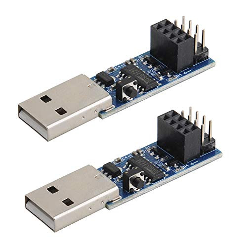 2PCS USB to ESP8266 Breakout CH340C ESP-01 ESP-01S Prog WiFi Programmer Downloader Adapter with Reset Auto-Download Circuit