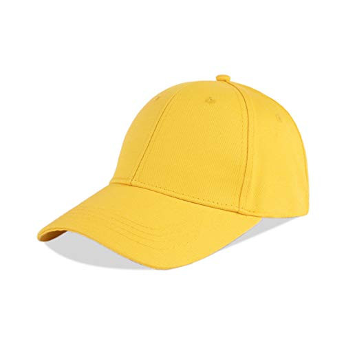 LANGZHEN Baseball Dad Cap 100 Cotton Fits Men Women Classic Adjustable Plain Hat Classic-Yellow