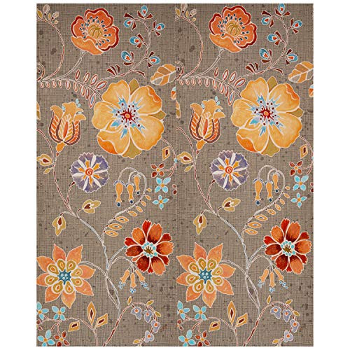 Camelot Wild Spirit Flower Garden 36 Panel Taupe Quilt Fabric