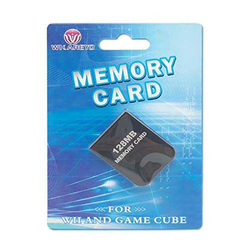 WiCareYo Large Capacity 128MB Memory Card Game Storage Card Compatible with Wii NGC Gamecube Console Black