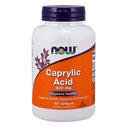 NOW FOODS Acid 600Mg 100 Sg Caprylic 100 CT