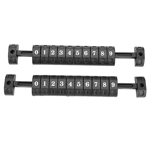Alomejor 2pcs Table Football Counter 10 Numbers Scoring Score Counter Indicator for Standard Foosball TablesBlack
