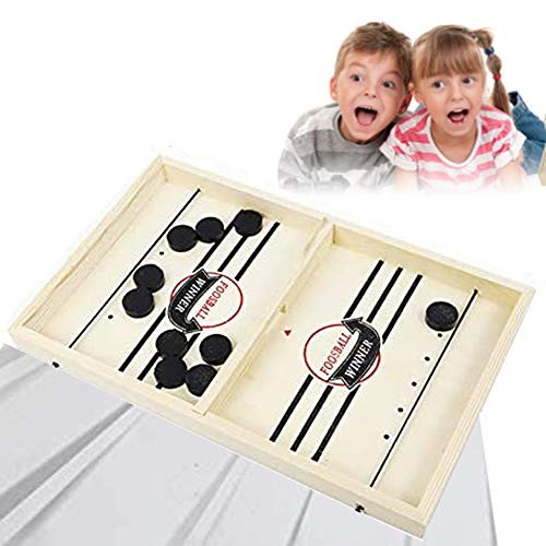 VJK Fast Sling Puck Game Mini Table Desktop Battle Winner Board Games Toys Paced Sling Foosball Hockey Board Game for Adults Parent-Child Interactive Chess