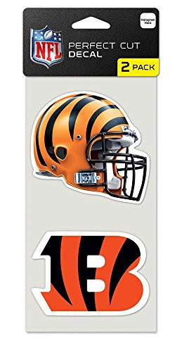 NFL Cincinnati Bengals Perfect Cut Decal Set of 2 4 x 4
