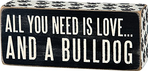 Primitives by Kathy Paw Print Trimmed Box Sign 2.5 x 6-Inches Bulldog Primitives by Kathy Paw Print Trimmed Box Sign 2.5 x 6-Inches Bulldog