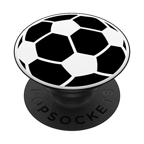 White Soccer Ball Gift PopSockets PopGrip Swappable Grip for Phones  and  Tablets