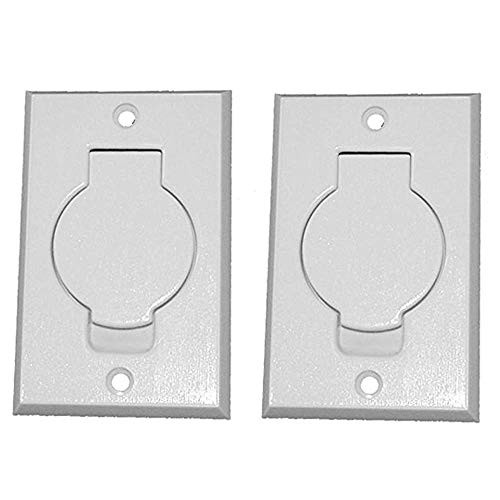 Pokin 2 Central Vacuum White Inlet Valves for Beam Central Vac - White Round Door