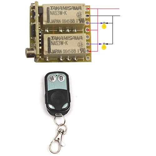 Mini 4V-12V 5V 6V 2 Channel Relay Switch Wireless Remote Control Learning Micro Switch 433Mhz Control TransmitterReceiver 2CH 4V to 12V Relay ON Off Circuit Module 1X Control 433MHz