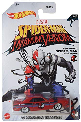 DieCast Hotwheels 70 Dodge Hemi Challenger 15 Spider Man Maximum Venom Venomized Spider Man