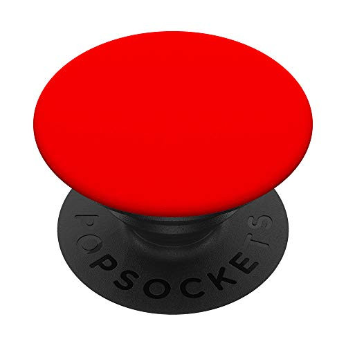 Red Solid Color Simple Color Plain PopSockets Grip and Stand for Phones and Tablets