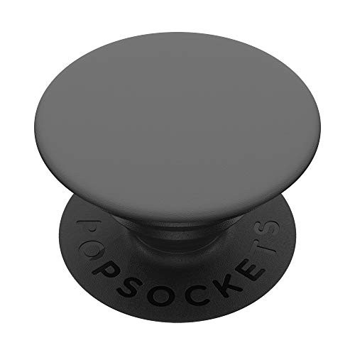 Gray Solid Color Simple Color Plain PopSockets PopGrip Swappable Grip for Phones  and  Tablets