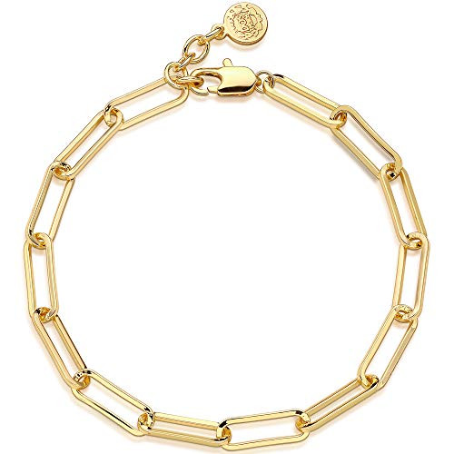 OSIANA Dainty Oval Paper Clip Chain Bracelet for Women 18K Gold Plated Simple Chunky Radial Chain Rolo Paperclip Link Classic Handmade Bracelets Tiny Cute Minimalist Personalized Jewelry for Her OSIANA Dainty Oval Paper Clip Chain Bracelet for Women 18K Gold Plated Simple Chunky Radial Chain Rolo Paperclip Link Classic Handmade Bracelets Tiny Cute Minimalist Personalized Jewelry for Her