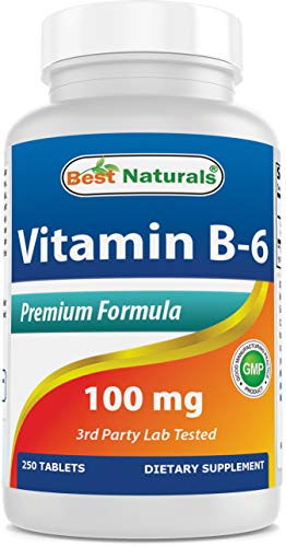 Best Naturals Vitamin B6 Tablet 100 mg 250 Count