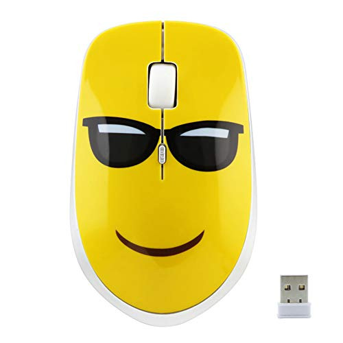 3C Light 2_4GHz Wireless Mouse Cool Silent Wireless Mouse Portable Optical Mice Cute Cartoon Computer Mouse 3 Adjustable DPI for Laptop Desktop PC