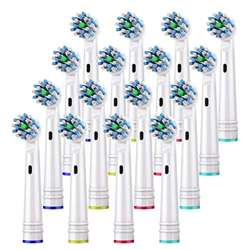 Toothbrush Heads Compatible with Oral-B Electric Toothbrush 16Pack Replacement Whitening Toothbrush Heads