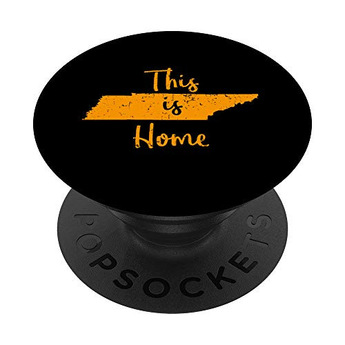 Orange TN Distressed Tennessee State Quote Gift This is Home PopSockets Grip and Stand for Phones and Tablets