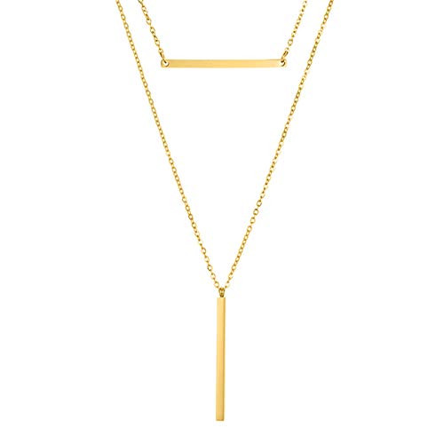 LAMOON Gold Layered Necklaces for Women 