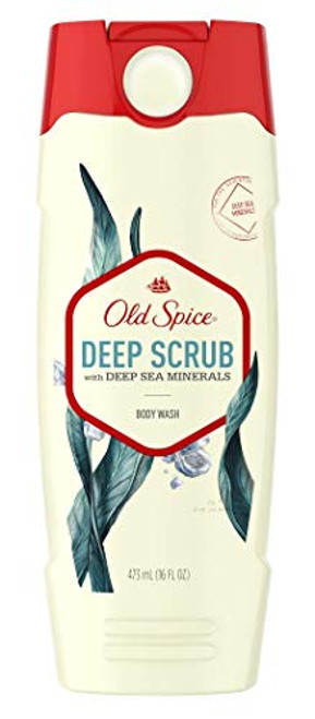 Proctor and Gamble Old Spice Mens Body Wash Deep Scrub With Sea Minerals 16 Ounce 473ml Proctor and Gamble Old Spice Mens Body Wash Deep Scrub With Sea Minerals 16 Ounce 473ml