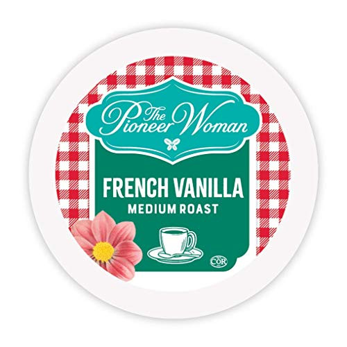 The Pioneer Woman Flavored Coffee Pods French Vanilla Coffee Medium Roast Coffee Single Serve Coffee Pods for Keurig K Cups Machines 24 Count