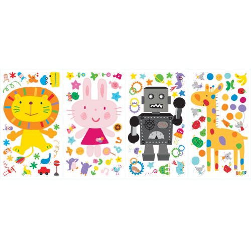 RoomMates LAZ0001SCS Lazoo Peel and Stick Wall Decals