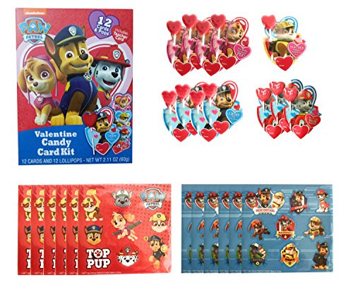 Valentine Paw Patrol Classroom Exchange Set for 12 with Valentines Lollipops Sticker Sheets Valentine Paw Patrol Classroom Exchange Set for 12 with Valentines Lollipops Sticker Sheets