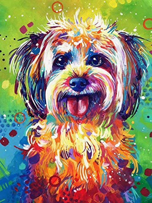 AIMUKILADO DIY 5D Diamond Painting Dog by Number Kits Adults Kids Dog Full Drill Diamond Painting for Home Wall Decor 12x16inch AIMUKILADO DIY 5D Diamond Painting Dog by Number Kits Adults Kids Dog Full Drill Diamond Painting for Home Wall Decor 12x16inch