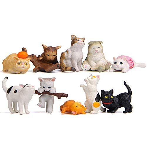 Blingparty 10Pcs Cute Cat Figurines Kawaii Kitty Figures Toy Set Mini Kitten Figure Collection Playset Animal Cat Character Toys for Cake Topper Plant Automobile Decorations Kitten Easter Eggs Blingparty 10Pcs Cute Cat Figurines Kawaii Kitty Figures Toy Set Mini Kitten Figure Collection Playset Animal Cat Character Toys for Cake Topper Plant Automobile Decorations Kitten Easter Eggs