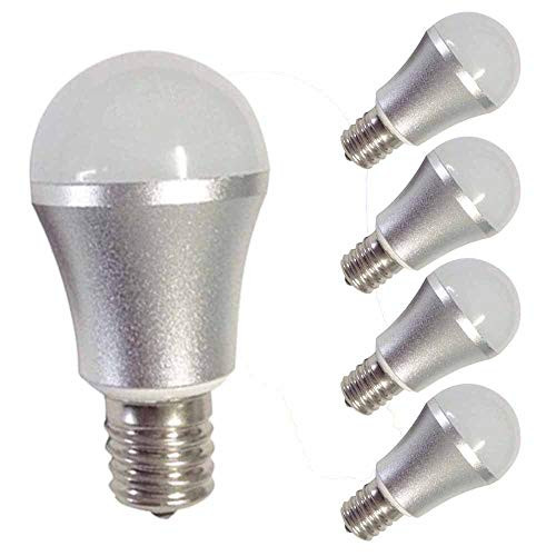 lagpousi (5 Pack) 120V 3W Cool White A35?A12) Non-Dimmable LED flood Bulbs, E12 base, 25W Incandescent Bulbs Equivalent, FCC Listed, 240lm,5500K. 