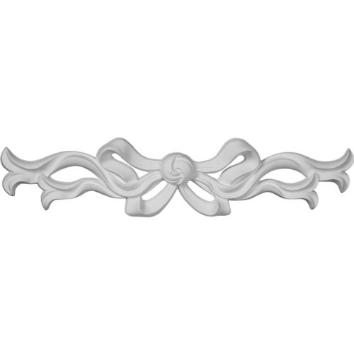 Ekena Millwork ONL13X03X01VE 13-Inch W X 3-Inch H X 3/4-Inch P Versailles Medium Ribbon with Bow Center Onlay
