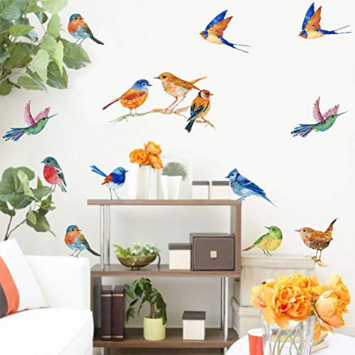 IARTTOP Watercolor Birds Wall Decal Creative Flying Bird Sticker for Living Room Classroom Nursery Wall Art Decor 23Pcs IARTTOP Watercolor Birds Wall Decal Creative Flying Bird Sticker for Living Room Classroom Nursery Wall Art Decor 23Pcs