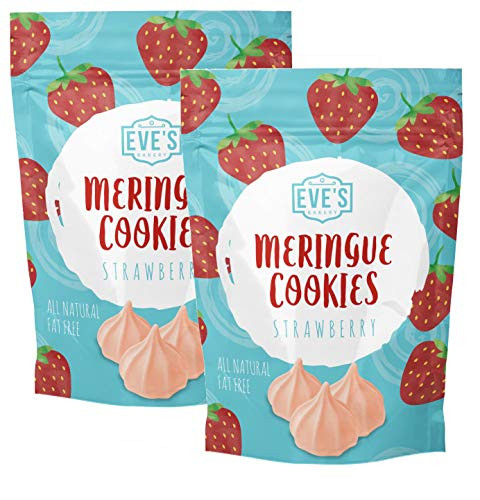 Eves Bakery Meringue Cookies 4 Oz 2 Pack Strawberry