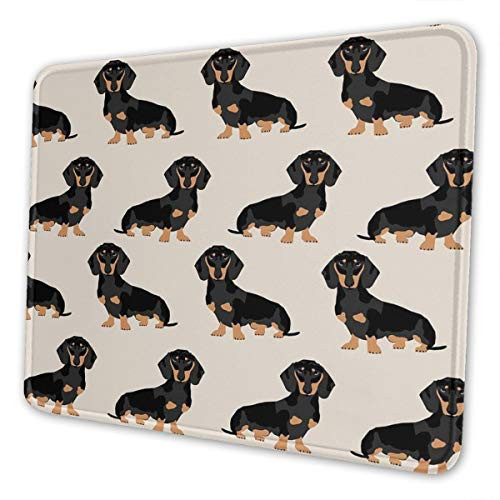 Mouse Pad Doxie Dachshund Weiner Dog Non-Slip Rubber Base Stitched Edges Gaming Mousepad for Computers Laptop