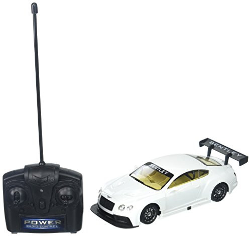 Braha Full Function Remote Control 1:24 Scale - White Bentley GT3, White