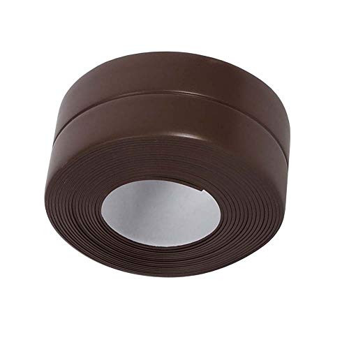 BingQing Brand Tub and Wall Caulk Strip_ Kitchen Caulk Tape Bathroom Wall Sealing Tape Waterproof Self-Adhesive Decorative Trim Brown