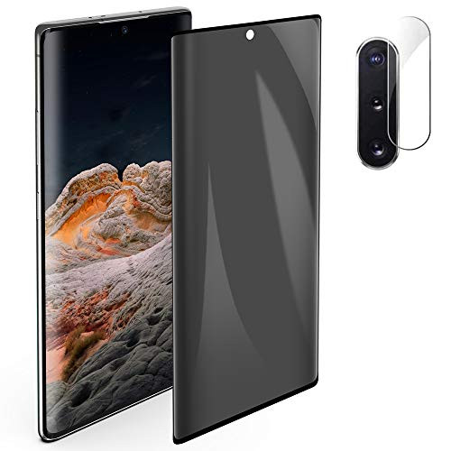 11 Camera Lens Protector Privacy Screen Protector for Samsung Galaxy Note 10 Plus Anti-Spy 3D Curved Full Coverage No-Bubble 9H Tempered Glass Screen for Galaxy Note 10 PlusNote 10 6_8