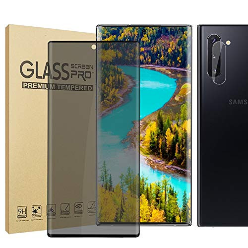 12 Galaxy Note 10 Plus 6_8 Privacy Screen Protector Tempered Glass  2 Pack Camera Lens Protector Anti-Spy 9H Hardness Case Friendly 3D Curved Glass Film for Samsung Galaxy Note 10 Plus