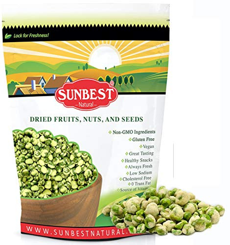 SUNBEST NATURAL Wasabi Peas in Resealable Bag Kosher Certified 15 Ounce