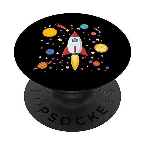 Solar System Dwarf Planets Astronomy Lover Astronaut PopSockets Grip and Stand for Phones and Tablets