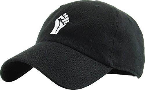 KBSV-029 BLK Fist Dad Hat Baseball Cap Polo Style Adjustable